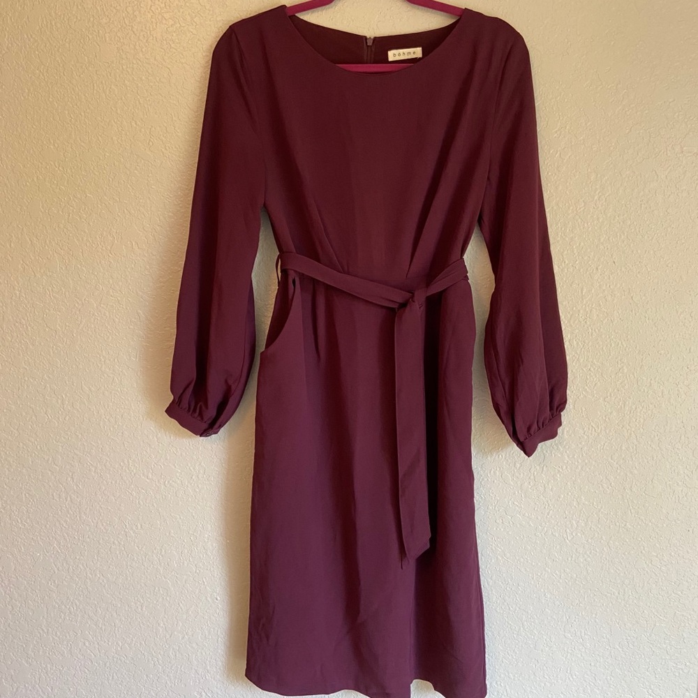 Bohme Burgundy Sheath Dress